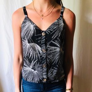 Beachy button down tank